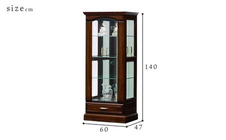 【開梱設置】バーボン60（M）コレクションボード（幅60cm×奥行47cm×高さ140cｍ）| コレクションケース ガラス 飾り棚 コレクションラック 完成品 ショーケース 大型 フィギュア ケース 