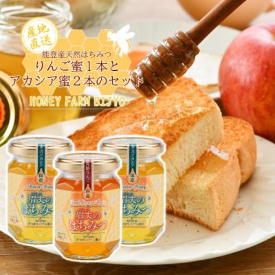 ふるさと納税 羽咋市 能登産天然はちみつ『りんご蜂蜜&amp;アカシア蜂蜜2本』セット