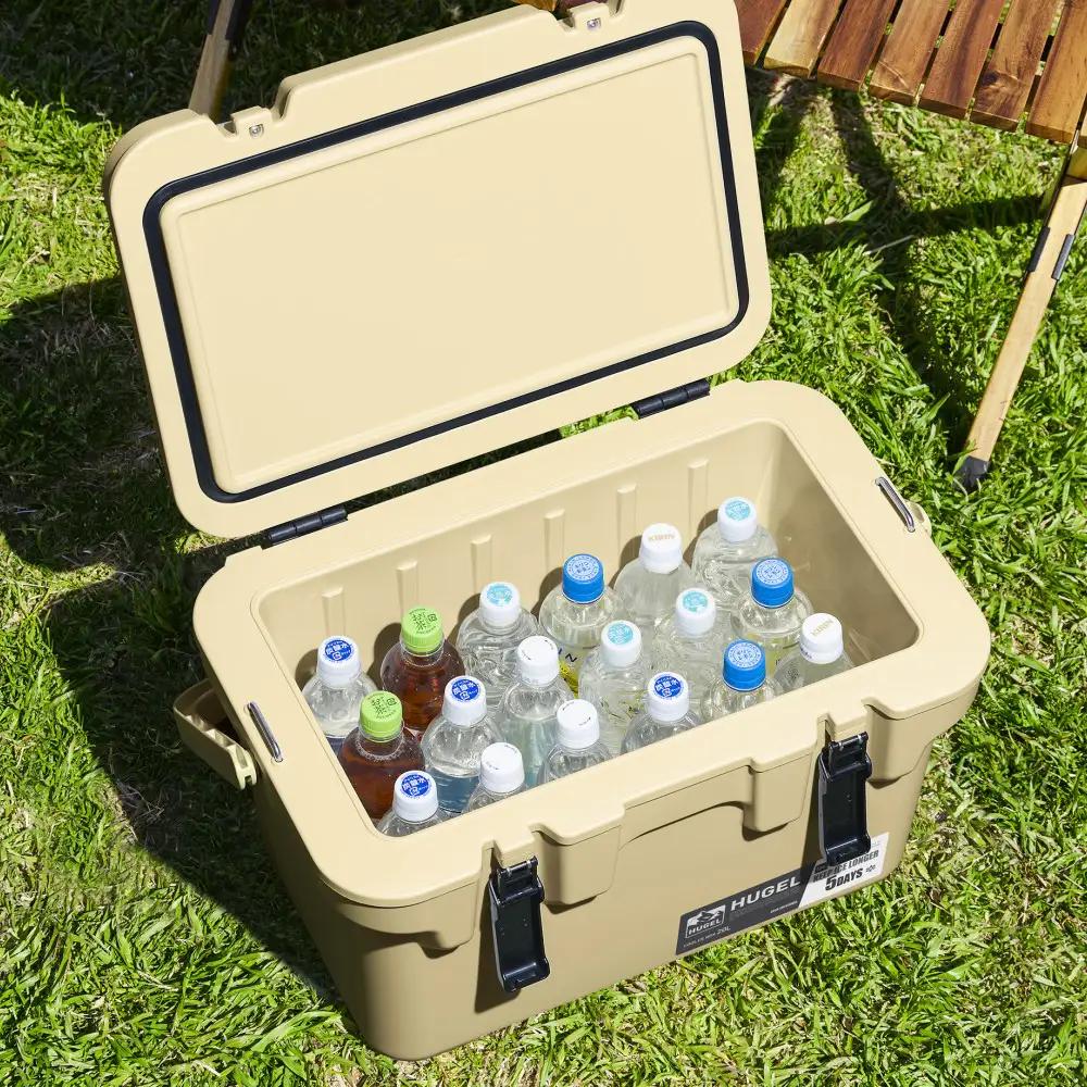  ☆リニューアル☆クーラーボックス 大型 大容量 20L TC-20R ベージュ HUGEL アイリスオーヤマ クーラーBOX ハードクーラー 高保冷 アウトドア キャンプ BBQ 釣り スポーツ レ