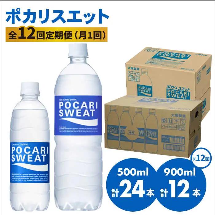 【9月30日受付終了】＜12回定期便＞ 500ml×24本 900ml×12本セット ポカリスエット[FBD020]