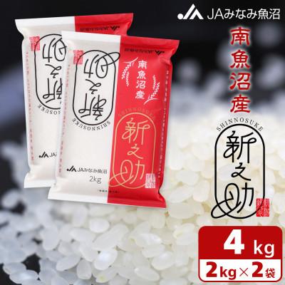 ふるさと納税 南魚沼市 【令和7年産】「南魚沼産新之助」精米 4kg(2kg×2袋)