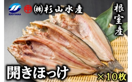 B-75006【年内配送可】 【北海道根室産】冷凍開きほっけ260g前後×10枚