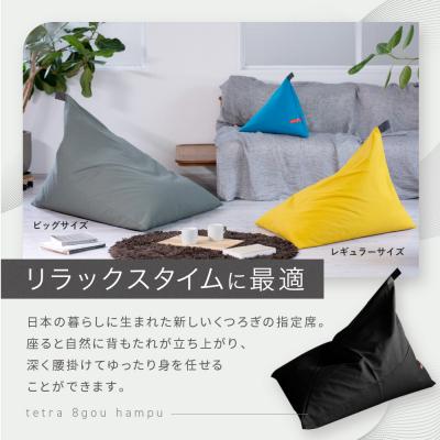ふるさと納税 京都市 【大東寝具工業】tetra8号帆布(ビッグサイズ)【ビーズクッション座椅子】(黒) |  | 01