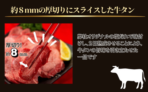 牛タン 熟成 厚切り 牛タン 250g 塩味  W