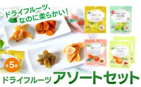 ドライフルーツ ドライフルーツ5袋セット（八朔、みかん、みかん、柿、梅）【kmf014】