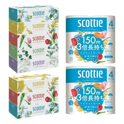 ふるさと納税 八代市 【毎月定期便】スコッティティシュー5箱P×1+3箱P×1+トイレット4ロール(シングル)P×2全3回 |  | 01