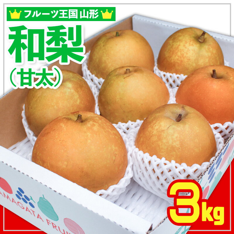 【ふるさと納税】☆フルーツ王国山形☆和梨 (甘太) 秀品 3kg 【令和7年産先行予約】FS24-776