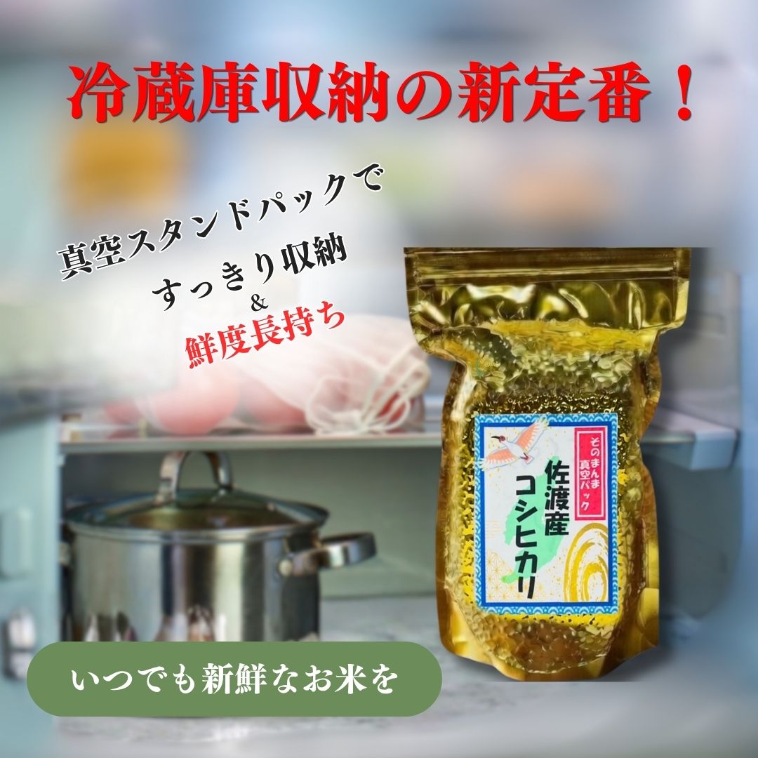 佐渡産コシヒカリ そのまんま真空パック 900g×12袋セット195978-0002