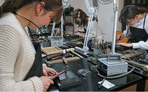 テクスチャーリング 制作 体験 コース 1名 K14GF SILVER 指輪 アクセサリー ジュエリー リング  ペア シンプル 一点もの ペアリング かわいい おしゃれ プレゼント りんぐ ring