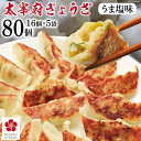 【ふるさと納税】太宰府ぎょうざ《うま塩味》80個(16個×5袋) / 太宰府ぎょうざ六九 / 福岡県 筑紫野市 [21760389] ぎょうざ ギョウザ 餃子 冷凍 国産にんにく 国産豚肉 惣菜 手軽 時短 おかず おつまみ 弁当 中華