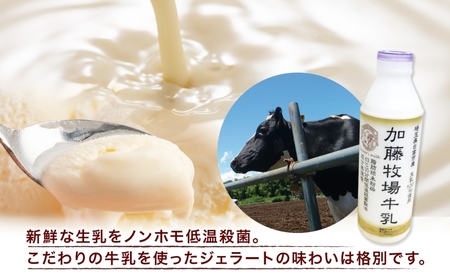 【彩の国優良ブランド】加藤牧場 ノンホモ低温殺菌牛乳を使用した甘みとコクが感じられるジェラート9個セット
