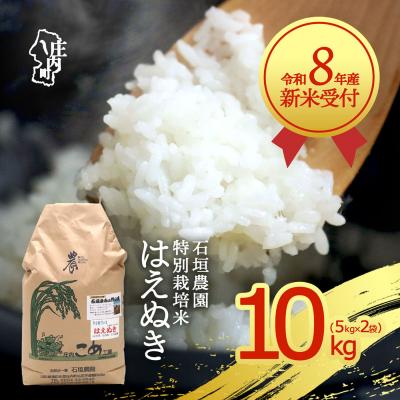 ふるさと納税 庄内町 【新米受付】石垣農園の特別栽培米はえぬき10kg【10月より順次発送】