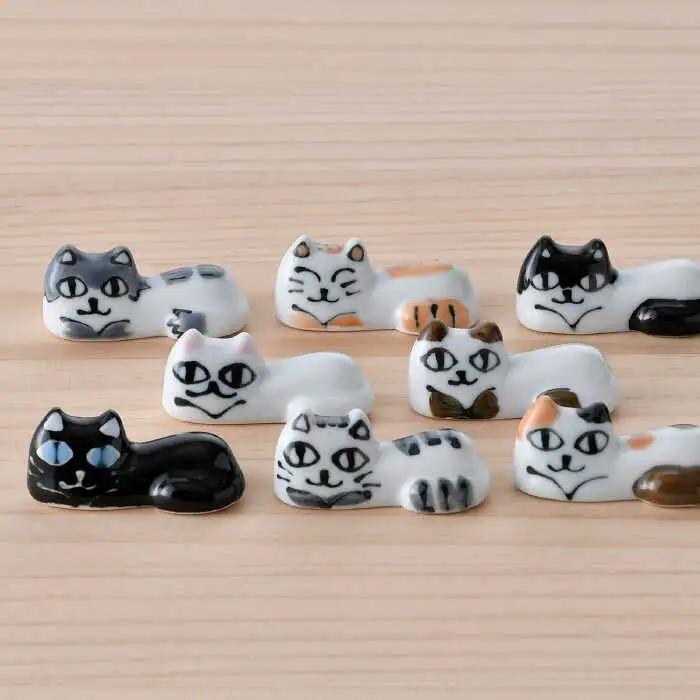 【波佐見焼】にゃんこの箸置き ８種 カトラリー【大新窯】[DC152] 波佐見焼