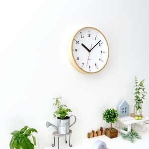 KATOMOKU plywood clock 10≪km-76NARC≫はじめての木枠電波時計【A-95】　