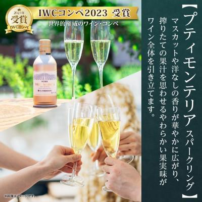 ふるさと納税 笛吹市 【毎月定期便】プティモンテリアスパークリング2種 290ml 6本 モンデ酒造 山梨県笛吹市全12回 |  | 01