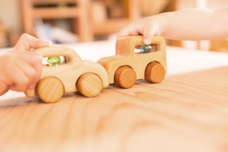 【木のおもちゃ】ブーブー まる 受注生産品