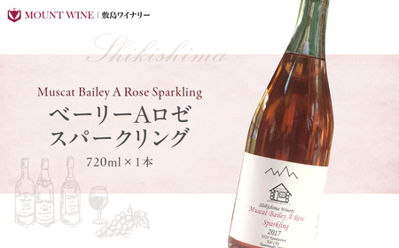 ベーリーAロゼスパークリング 720ml 敷島醸造 ワイン ロゼ ロゼワイン スパークリングワイン 辛口 山梨 甘口 日本ワイン 国産ワイン ぶどう ギフト お祝い 甲斐市 F-29