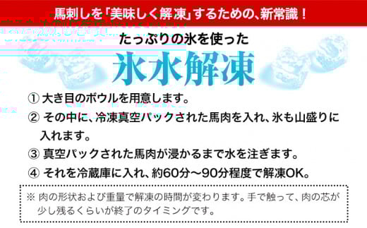赤身馬刺し500g【純国産熊本肥育】生食用 冷凍《30日以内に出荷予定(土日祝除く)》送料無料 熊本県 球磨郡 山江村st-p