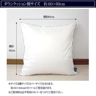 【ando more】日本製ダウンクッション（60×60㎝）　44-48