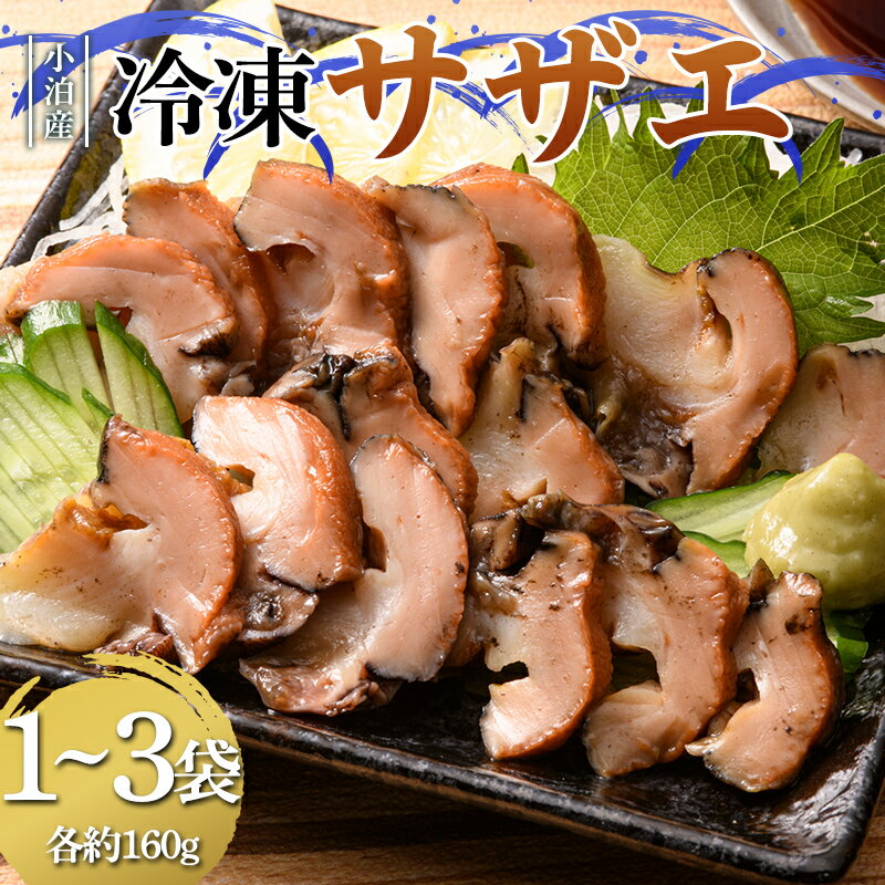 【ふるさと納税】 小泊産 冷凍サザエ真空パック 選べる容量 1袋 約160g 1袋／2袋／3袋 【徐福の里物産品直売所】 さざえ 栄螺 貝 海鮮 BBQ 刺身 チルド F6N-127var