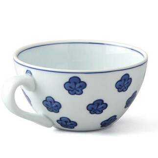 源右衛門窯 染付梅散し スープ碗 器 食器 皿 デザートカップ カフェオレボウル 有田焼 A30-485_イメージ4