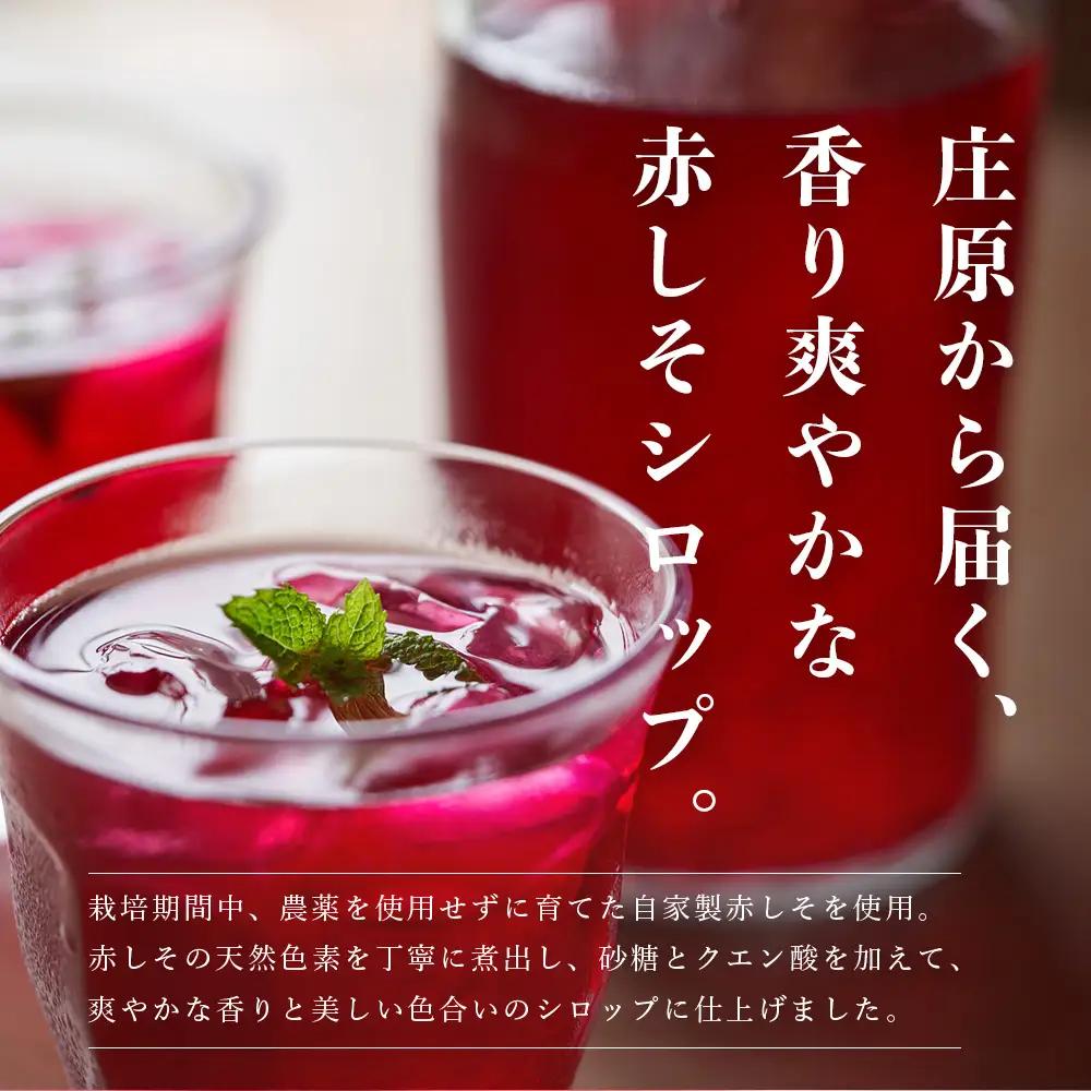 赤しそシロップ 3瓶 | シソ 紫蘇 シロップ スカッシュ ゼリー 料理 赤シソ