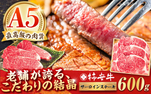最高級A5等級 三重県産 黒毛和牛 柿安牛 サーロインステーキ 600g （200g×3枚）/ サーロイン ステーキ 国産 和牛 さーろいんすてーき ステーキ 3枚 希少 牛肉 赤身 すてーき ステーキ肉 三枚 さーろいん すてーき肉 国産和牛 生肉 さんまい / 亀山市 / 柿安本店 [AMBW019]
