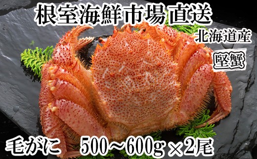 F-14030 ボイル毛がに500～600g×2尾(堅蟹)
