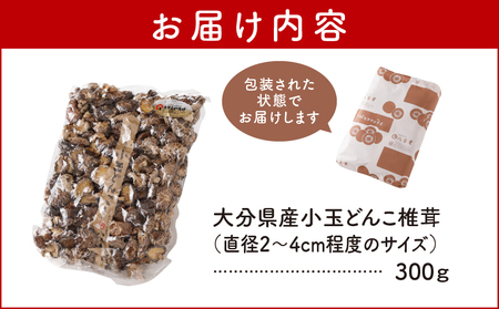 大分県産小玉どんこ椎茸300g 原木栽培 干し椎茸_B063-013