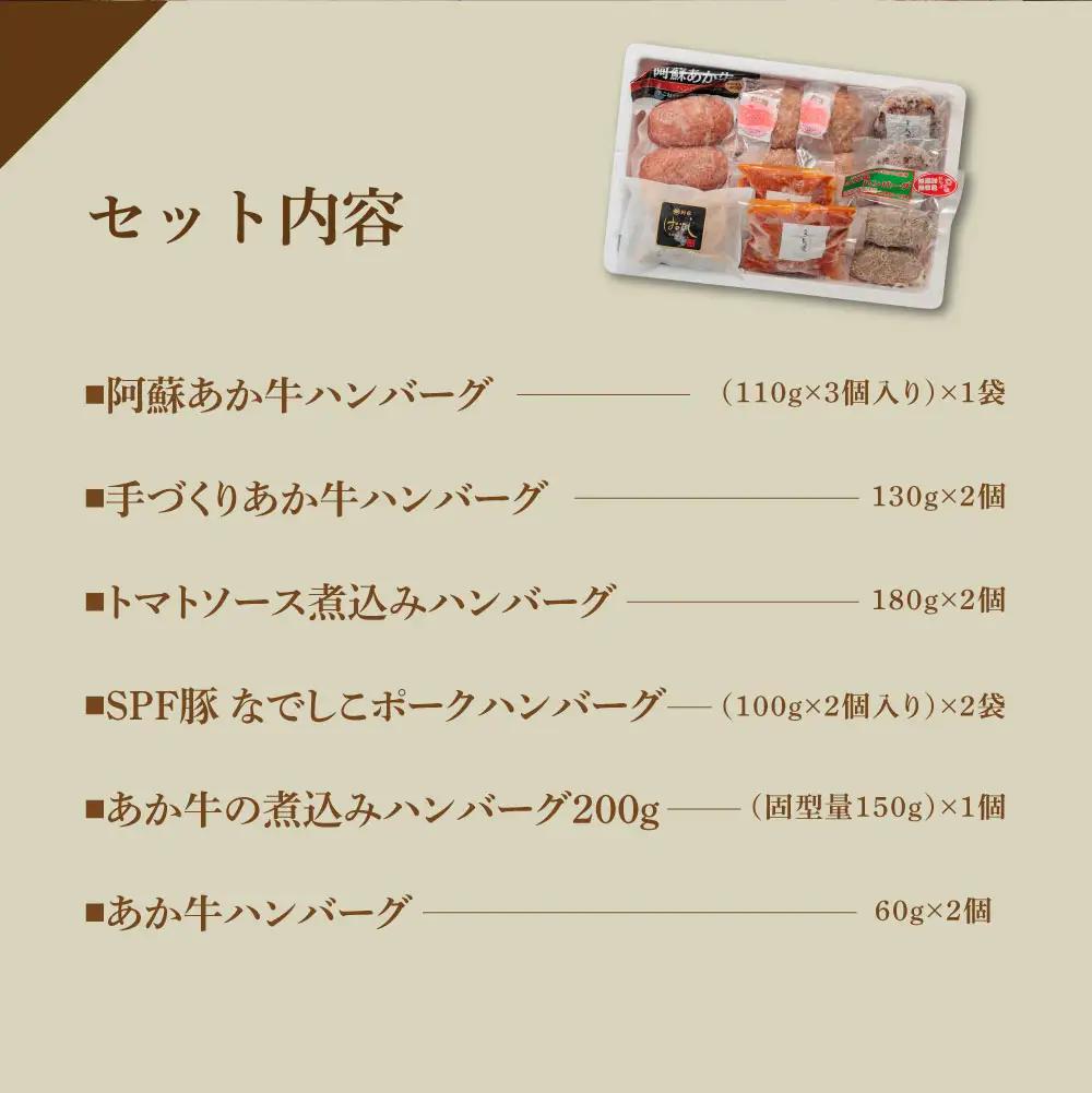 種類いろいろ！ハンバーグ セットver.2
