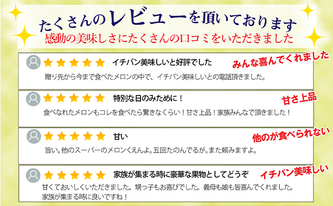 クラウンメロン 上（山等級）1.3kg前後 6玉