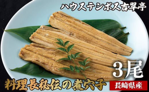 
                  【 国産 】 料理長秘伝 煮穴子 3尾 セット 職人謹製 穴子 アナゴ 寿司 穴子飯 ハウステンボス 吉翠亭 長崎県 佐世保市
                