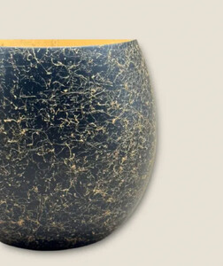 木製 エッグカップ 乱糸マット仕上げ 漆黒