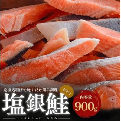 ふるさと納税 若狭町 【訳あり】塩銀鮭 切り身 900g