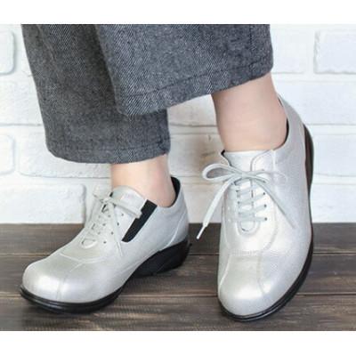 ふるさと納税 大和郡山市 【FookaL】24.0cm フッカル3Eクッション&amp;軽量レディースシューズ　851　シルバー