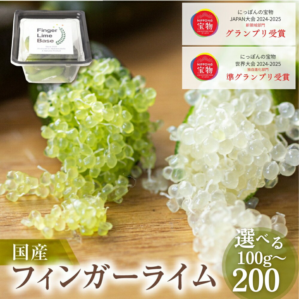 【ふるさと納税】先行予約 フィンガーライムアソート 果実 100g 200g 詰め合せ 品種お任せ フィンガーライム FINGER LIME JAPAN公認 キャビアライム フルーツキャビア 森のキャビア 柑橘 愛知県 田原市 渥美半島 国産