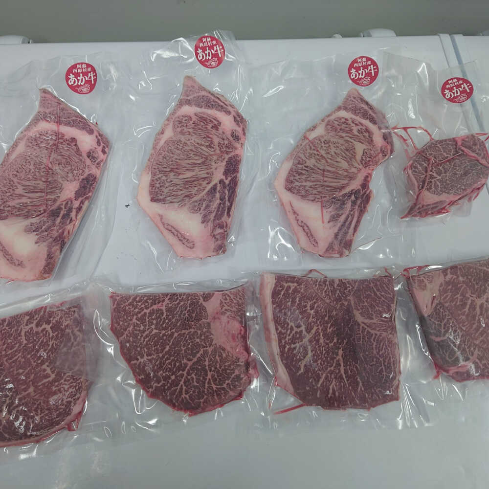 【ふるさと納税】くまもとあか牛 ステーキ セット 計約1.6kg ヒレ サーロイン もも【亀井通産 株式会社】[AYBQ011]