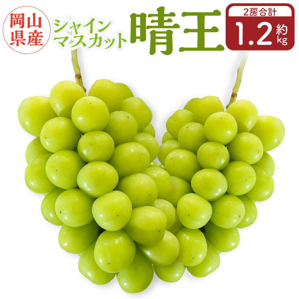【ふるさと納税】岡山県産 シャインマスカット 『晴王』 2房 （1房600g以上） 化粧箱入り 【2025年8月下旬～10月上旬迄発送予定】 果物 くだもの フルーツ ぶどう 葡萄 マスカット 岡山 おかやま 国産 冷蔵 お取り寄せ 岡山県 奈義町 送料無料