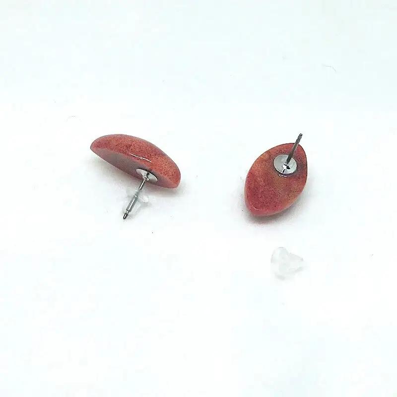 2181 珊瑚ピアス・マーキス（アフリカ珊瑚） 還暦祝い 贈り物 かわいい カジュアル オシャレ アクセサリー 母の日プレゼント