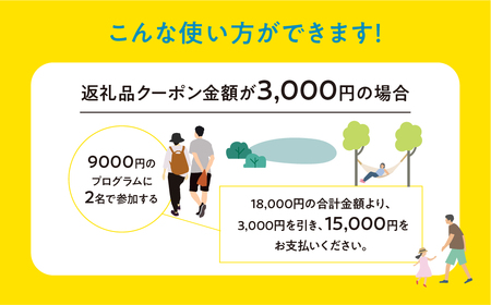 【216WORKS】体験電子チケット 30,000円分 （ニジイロワークス）電子クーポン 体験 サウナ アウトドア シャワクラ 滝めぐり ハイキング カフェトレッキング サイクリング 釣り 御岳山 登