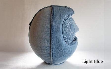 DENIM DARUMA "4" だるま 達磨 インテリア 置物 お祝い 縁起物 伝統 手作り おしゃれ デニム オリジナル オブジェ ギフト 贈り物 寒川町 神奈川 Light Blue