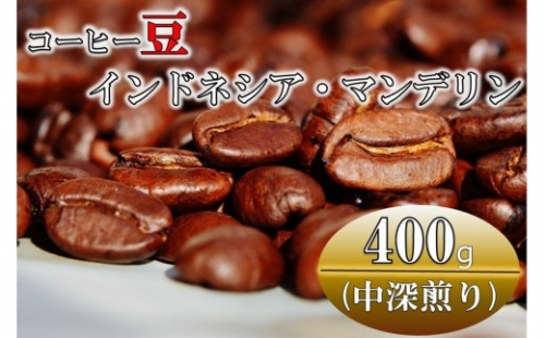 コーヒー豆(深煎り)インドネシア・マンデリン 400g