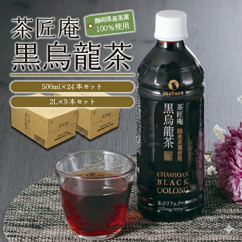 【ふるさと納税】 選べる 容量 静岡県産 黒烏龍茶 500ml × 24本 × 1 〜 6 ケース 2L × 9本 ～ 54本 ペットボトル 黒ウーロン茶 国産 ポリフェノール配合 いなば園 ウーロン茶 烏龍茶 定期便 国産 牧之原茶 静岡茶 牧之原烏龍茶 静岡烏龍茶 牧之原市 お茶 静岡県