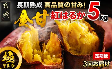 【3回お届け!】都城産 長期熟成紅はるか 5kg 定期便_TAA3-I201