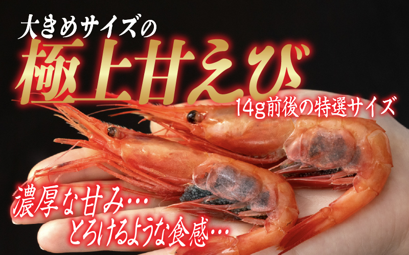 【小分け】越前産冷凍甘えび大サイズ 約250g × 4パック 合計約1.0kg