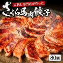 【ふるさと納税】熊本 馬刺し専門店のさくら馬肉餃子 80個 20個入り×4 餃子 ぎょうざ 馬刺し餃子 お肉 肉 馬肉 和牛 焼肉 国産 冷凍 送料無料