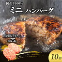 【ふるさと納税】ミニ ハンバーグ 75g 10個 セット 国産 牛壱 国産牛100％ 冷凍 惣菜 おかず 真空パック 煮込みハンバーグ お肉 肉 牛肉 牛 淡路島 たまねぎ 手作り ギフト 贈り物 プレゼント 大阪 柏原市　 大阪府柏原市