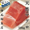 【ふるさと納税】天然まぐろ 赤身 500g 冷凍 キハダマグロ　高知県安芸市　寺尾鮮魚　老舗　まぐろ　赤身　天然マグロ　鮮度抜群　お刺身　海鮮丼　漬け丼