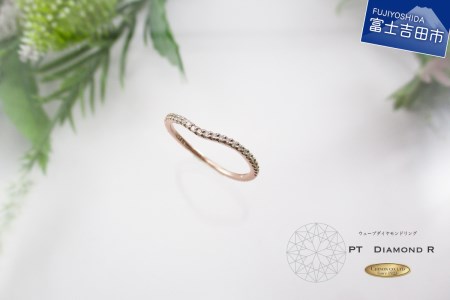 指輪 ウェーブダイヤモンドリング K18 ピンクゴールド アクセサリー