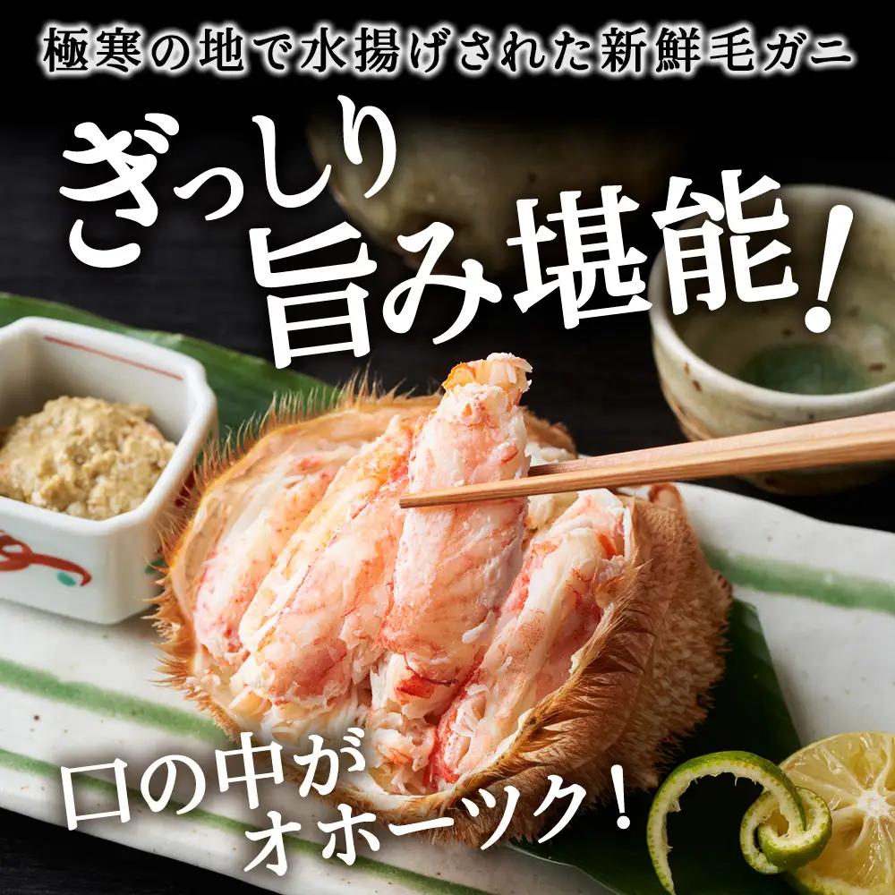 【2025製造】ボイル毛ガニ1尾450g～550g【配送不可地域：離島・沖縄県】